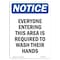 Signmission OSHA Notice, 5" Height, Everyone Entering This Area Is Sign, 5" X 3.5", Portrait OS-NS-D-35-V-12196 - alternate 1